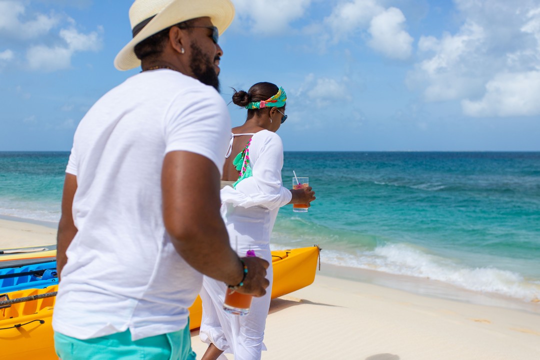 Couple on Anguilla beach
