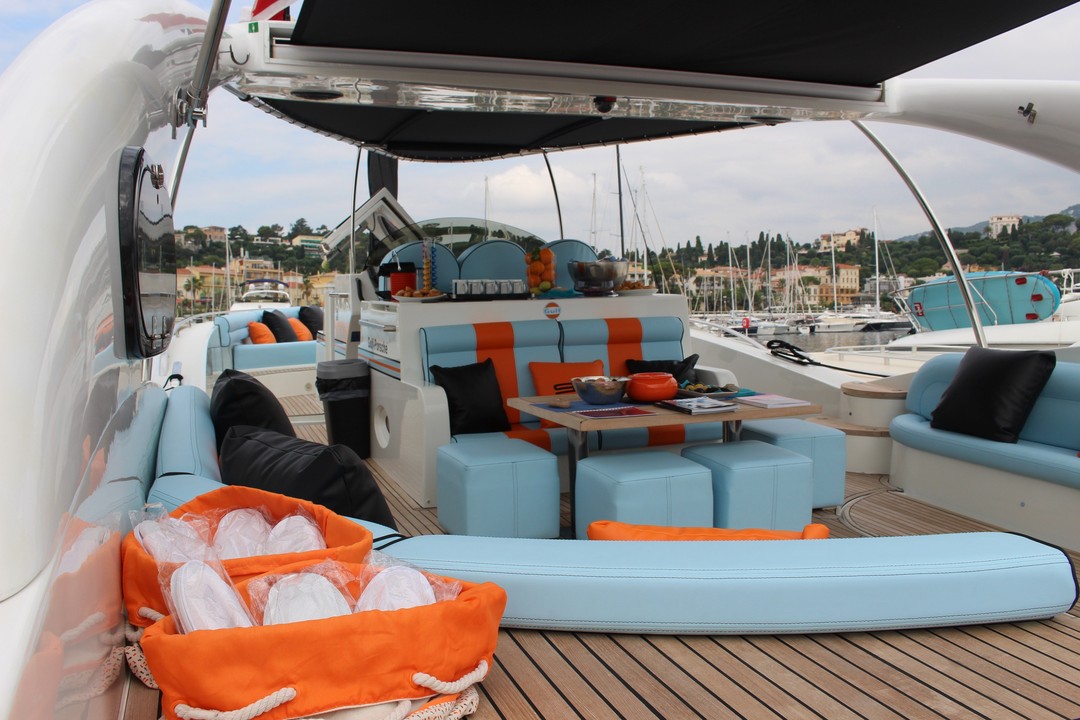 Luxury yacht deck setup